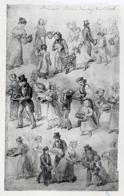 Delivering Dinner, 1841 by George Snr Scharf